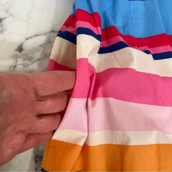 PLENTY BY TRACY REESE Anthropologie Rainbow Striped Ruffle Midi Maxi Dress XS - Picture 13 of 14